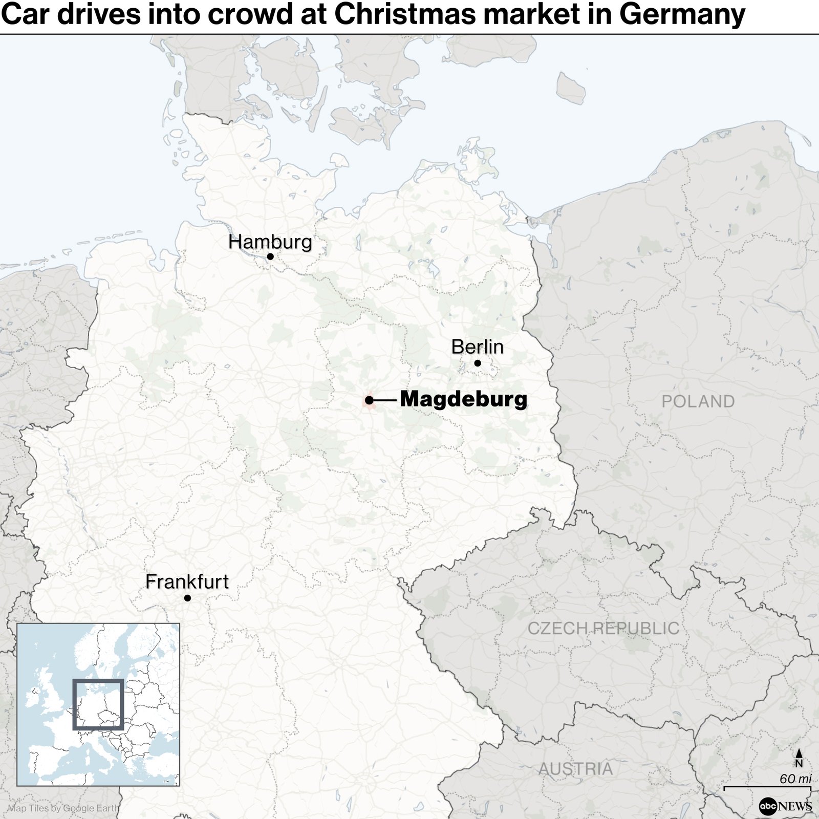 Un coche atropella a una multitud en un mercado navideño en Alemania.