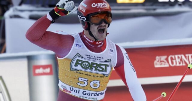 Un debutante salvó el honor de Austria en el descenso de Val Gardena
