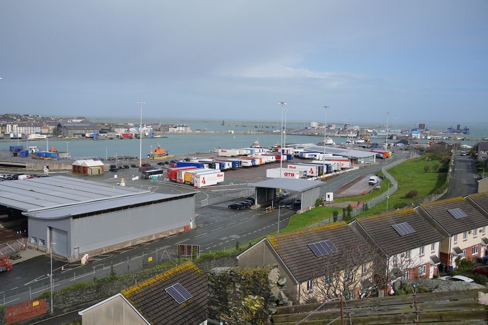 El puerto de Holyhead en Anglesey, Gales del Norte (PA)