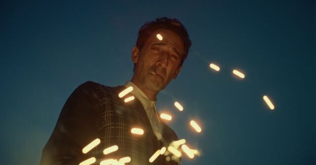 A still of Adrien Brody in The Brutalist
