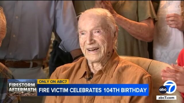 La víctima del incendio de Palisades celebra su 104 cumpleaños
